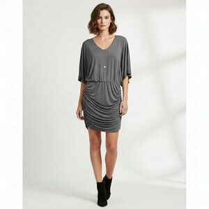 Jay Godfrey Ruched Silk Blend Draped Dress – Size 4 NWT